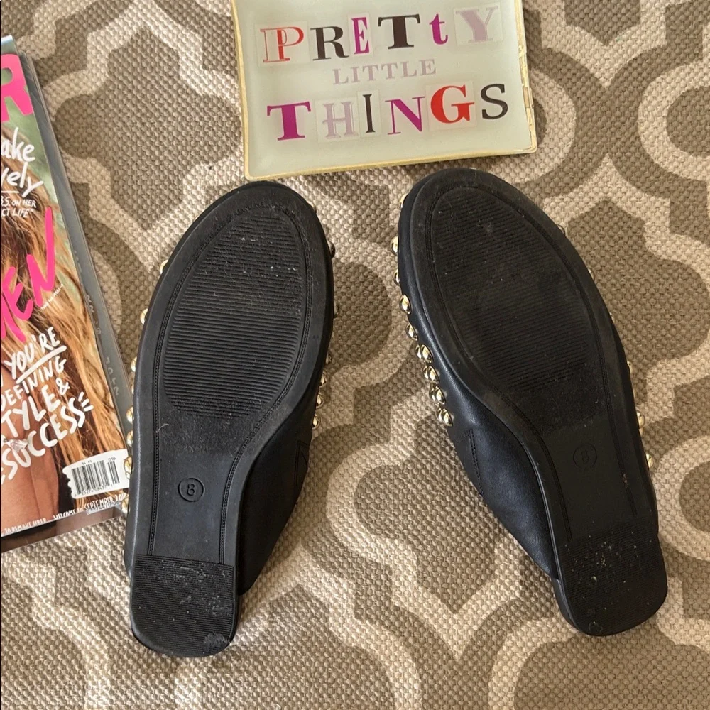 “A new Day” “Channing” black, gold studded mules; size 8; worn once for pics - Picture 6 of 7